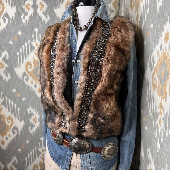 Ralph Lauren Collection * Fall ‘15? Lamb Shearling Embellished Vest - Picture 17 of 17